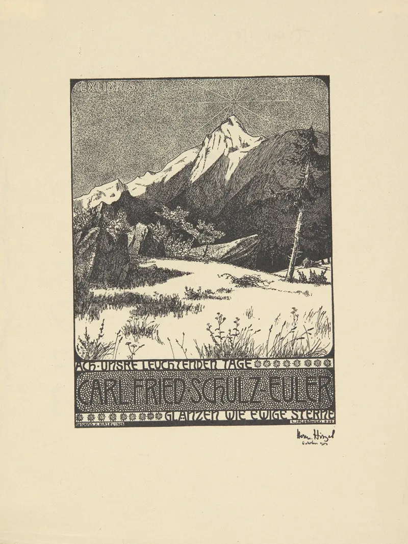 Ekslibris Carl Friedrich Schulz Euler