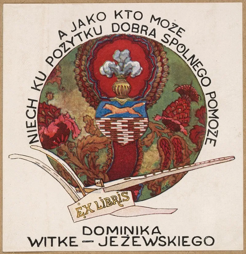 Ekslibris Dominika Witke Jezewskiego 1862 1944 2