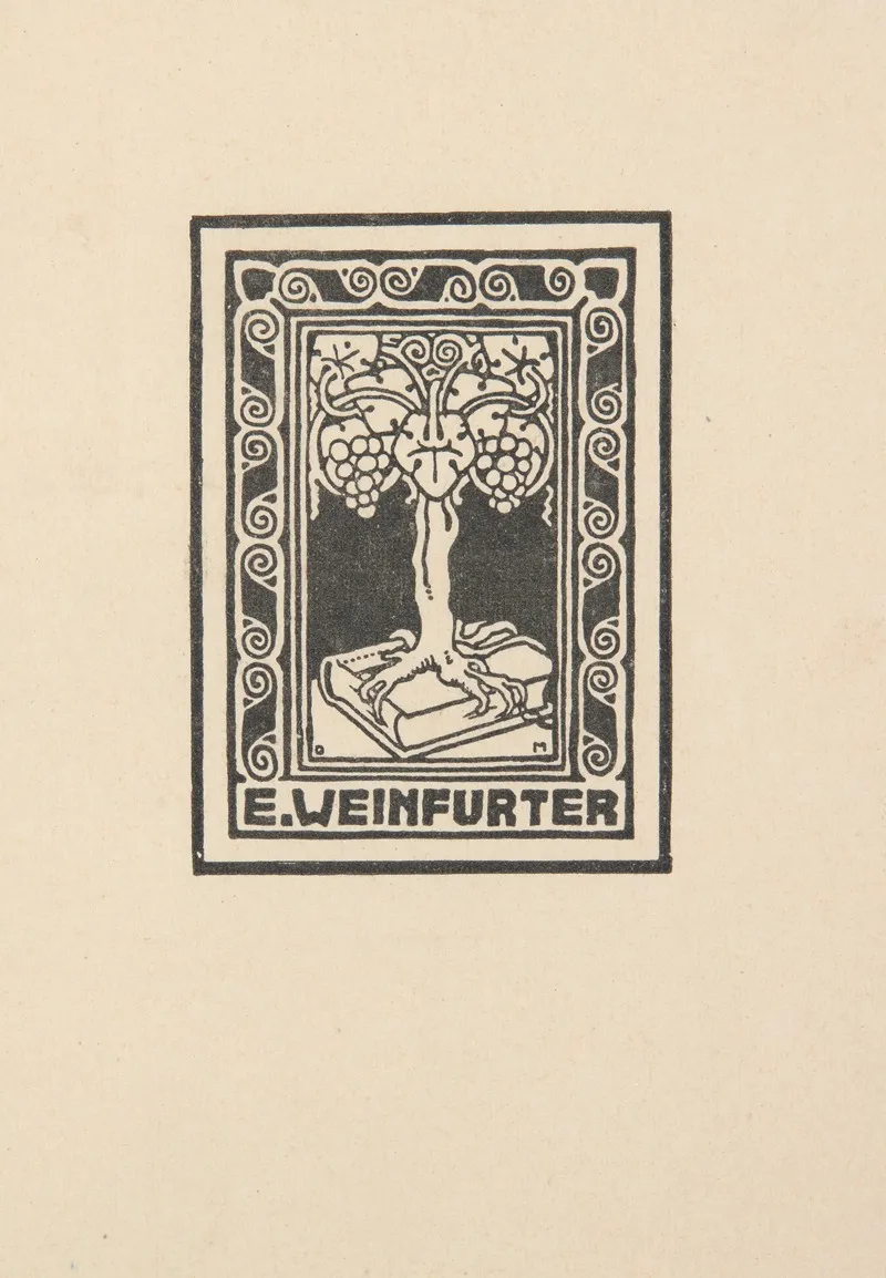 Ekslibris Eduard Wienfurter 1870 1950 Wall Art by D. Mayer - High-Resolution Digital Print