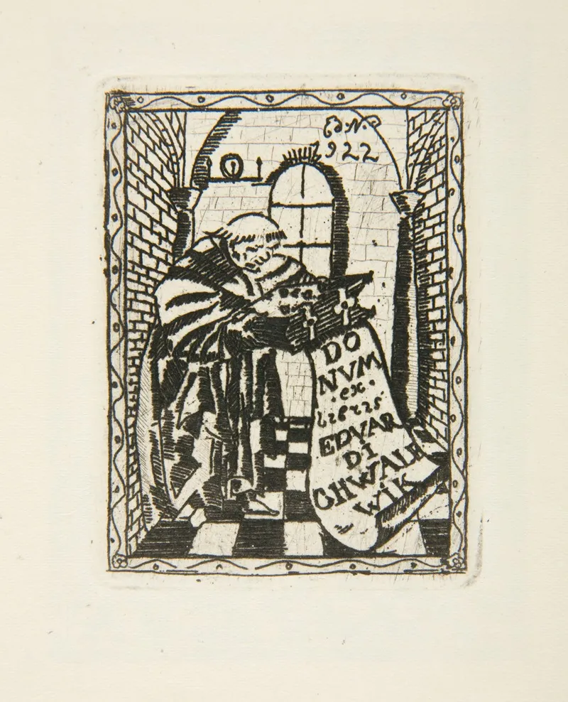 Ekslibris Edwarda Chwalewika 1873 1956 2 Wall Art by Edgar Norwerth - High-Resolution Digital Print