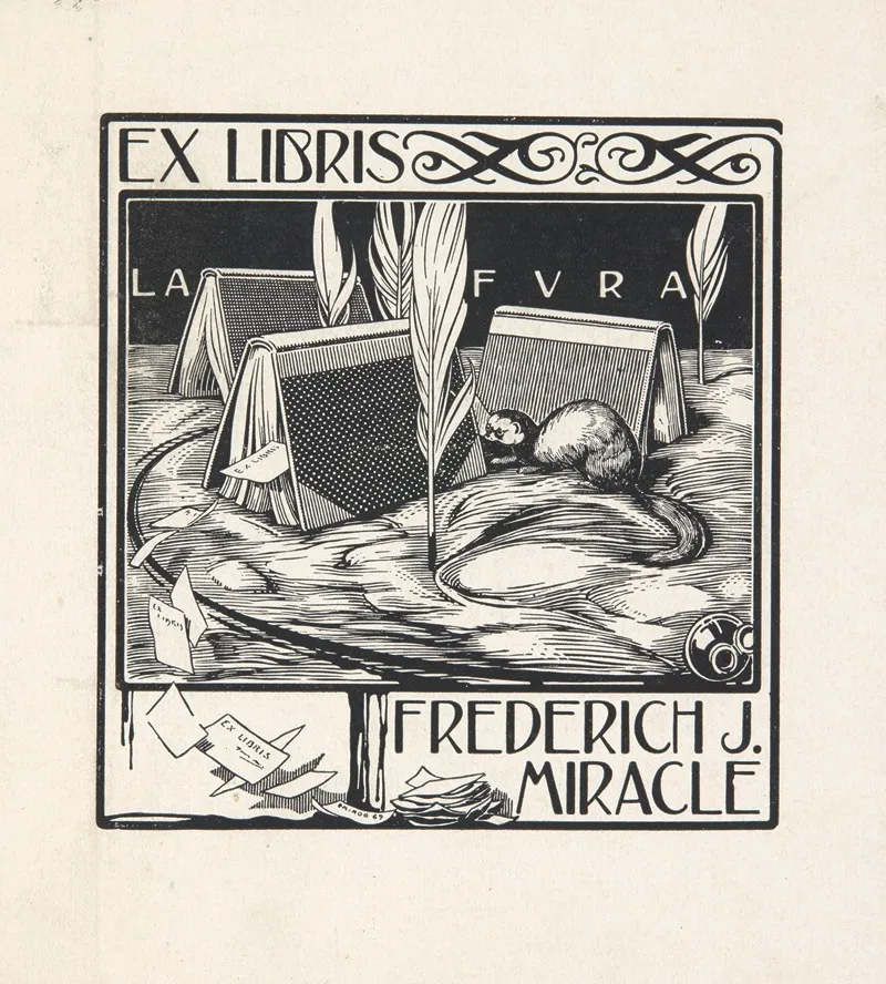 Ekslibris Frederich J Miracle Wall Art by José Triadó - High-Resolution Digital Print