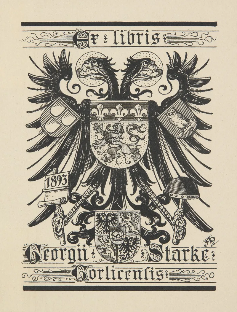 Ekslibris Georg Starke Goerlitz Wall Art by Adolf Matthias Hildebrandt - High-Resolution Digital Print