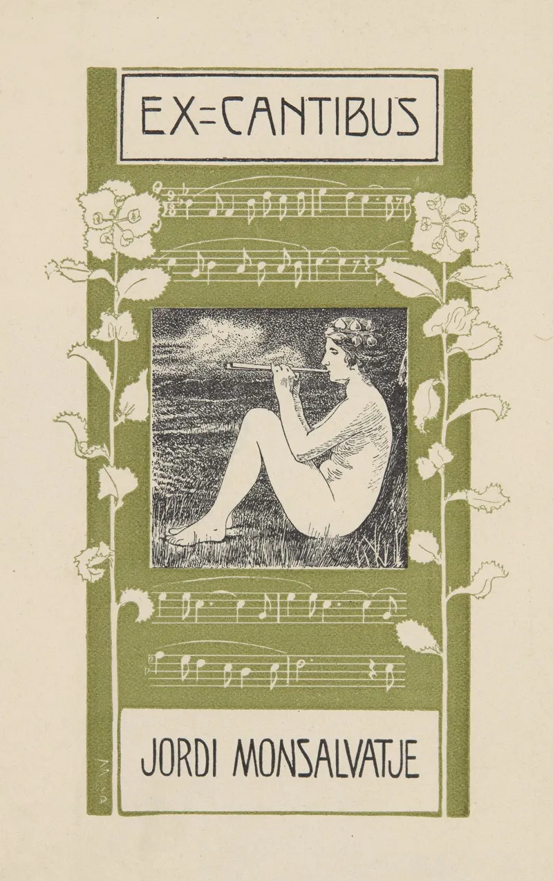 Ekslibris Jordi Monsalvatje I Fossas 1872 1922 Wall Art by Enric Moya Martí - High-Resolution Digital Print