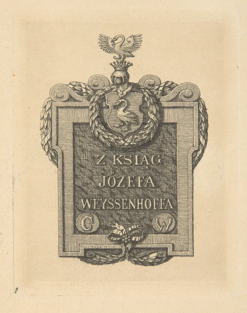 Ekslibris Jozefa Weyssehoffa 1860 1932 Wall Art by Ignacy Łopieński - High-Resolution Digital Print