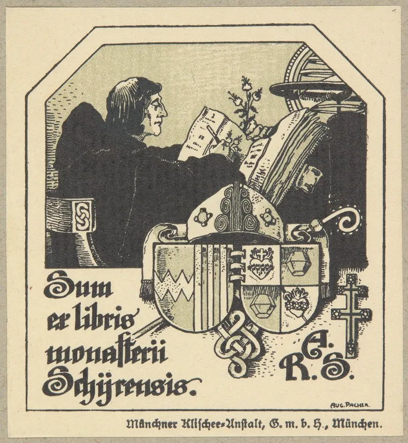 Ekslibris Klasztoru Schijrensis Scheyern Wall Art by Augustin Pacher - High-Resolution Digital Print