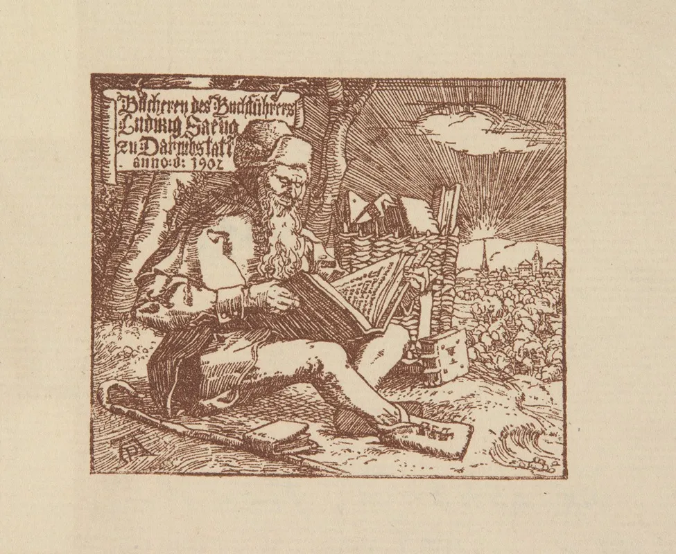 Ekslibris Ludwig Sang Wall Art by Hans Pieper - High-Resolution Digital Print