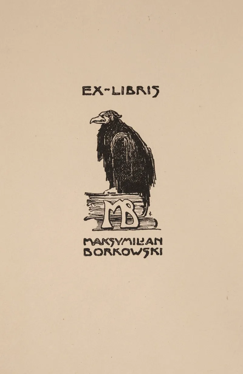 Ekslibris Maksymiliana Borkowskiego 1872 1926 Wall Art by Józef Czekierski - High-Resolution Digital Print