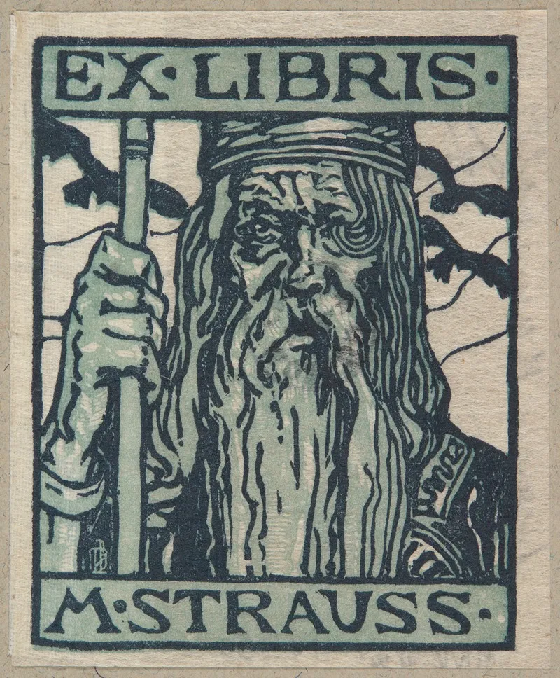 Ekslibris Margarethe Strauss Wall Art by Bernhard Pankok - High-Resolution Digital Print