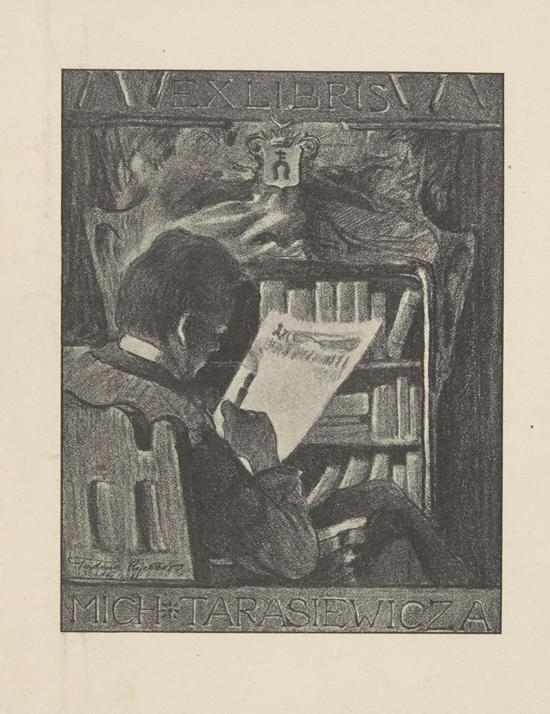 Ekslibris Michala Tarasiewicza 1871 1923 Maly Wall Art by Tadeusz Rychter - High-Resolution Digital Print