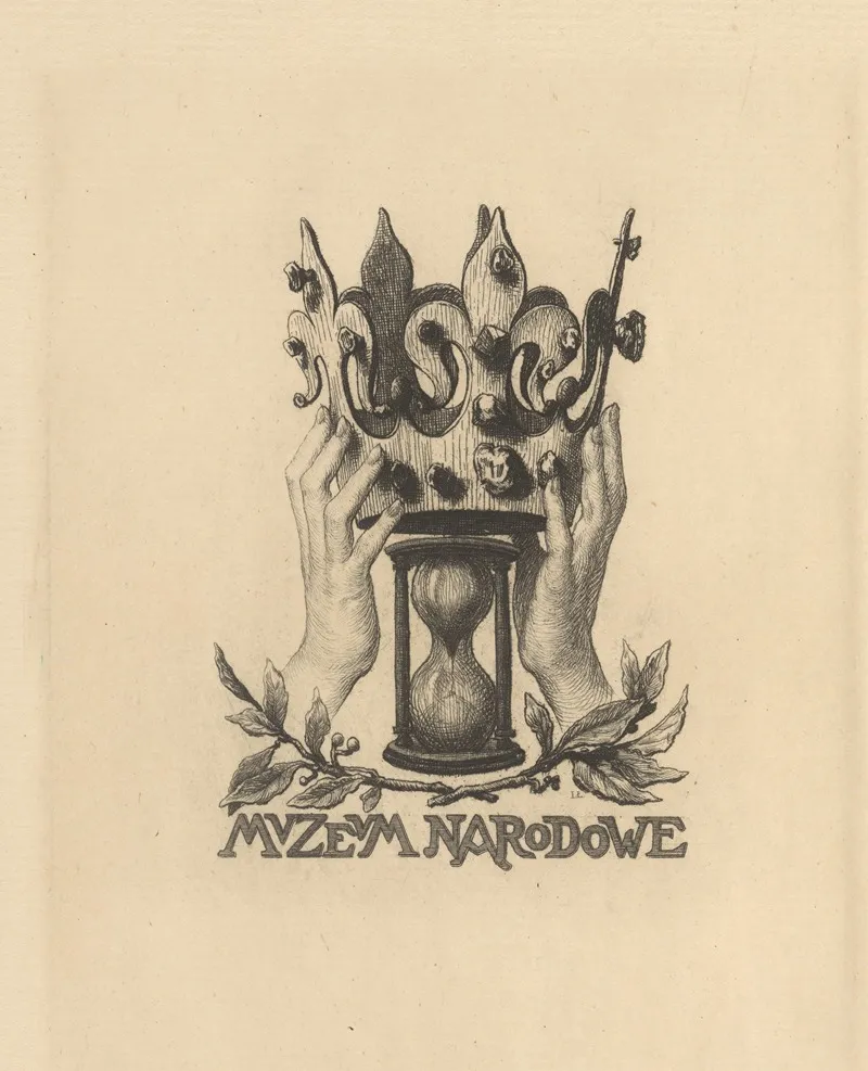 Ekslibris Muzeum Narodowego W Krakowie 2 Wall Art by Ignacy Łopieński - High-Resolution Digital Print