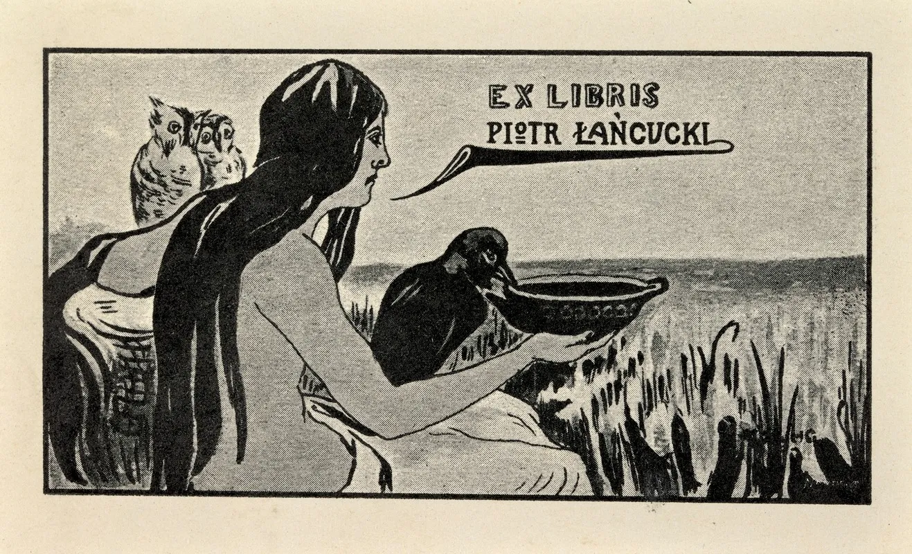 Ekslibris Piotra Lancuckiego Wall Art by Mieczysław Iżycki - High-Resolution Digital Print