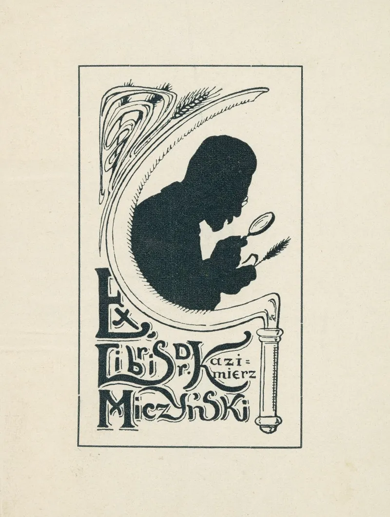 Ekslibris Portretowy Kazimierza Miczynskiego 1868 1918