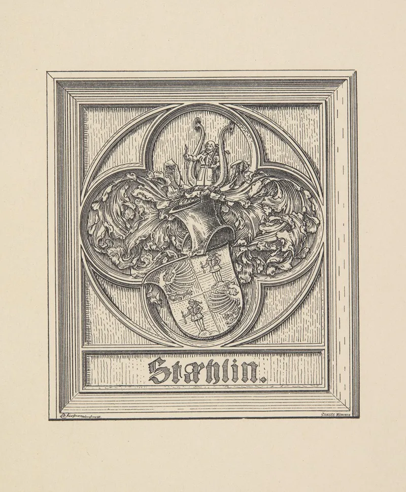 Ekslibris Stahlin Wall Art by Oscar Consée - High-Resolution Digital Print