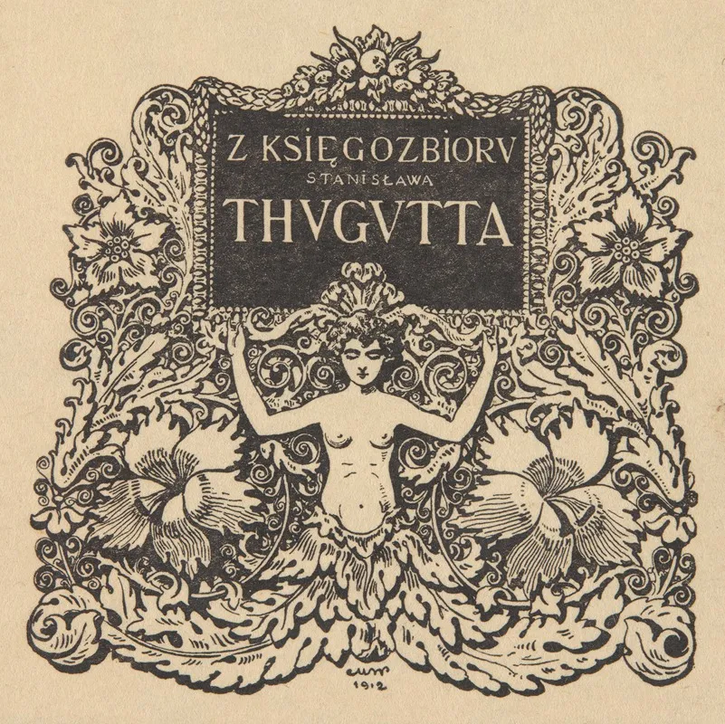 Ekslibris Stanislawa Thugutta 1873 1941 Wall Art by Mikołaj Wisznicki - High-Resolution Digital Print