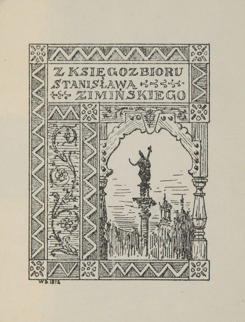 Ekslibris Stanislawa Ziminskiego Wall Art by Władysław Sztolcman - High-Resolution Digital Print
