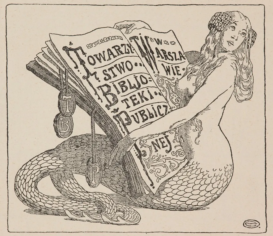 Ekslibris Towarzystwa Biblioteki Publicznej W Warszawie 1906 1928
