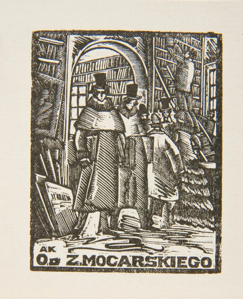 Ekslibris Zygmunta Mocarskiego 1894 1941 Wall Art by Aleksy Krawczenko - High-Resolution Digital Print