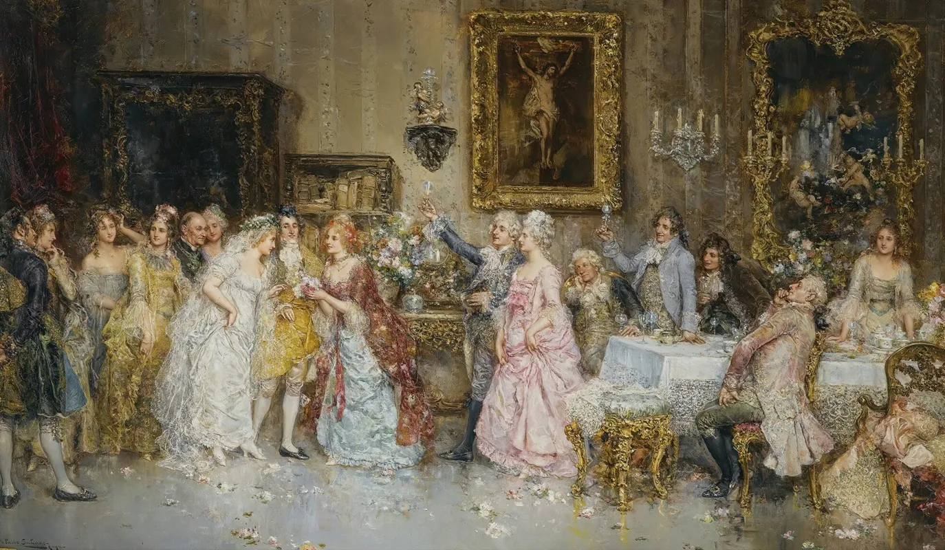 El Banquete Nupcial The Wedding Party Wall Art by Juan Pablo Salinas - High-Resolution Digital Print