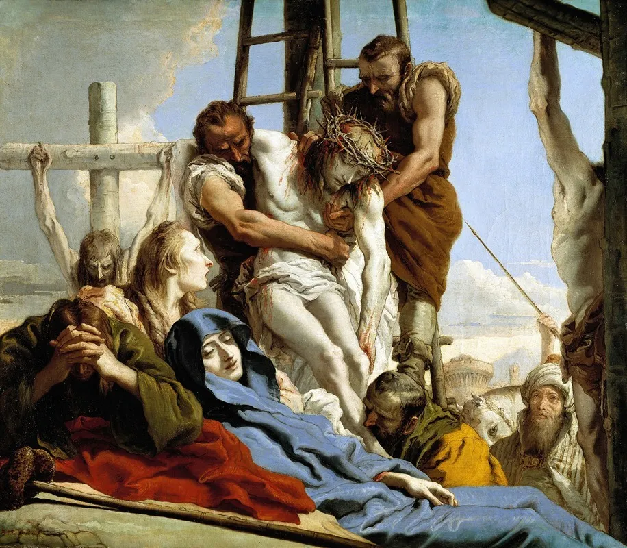 El Descendimiento Wall Art by Giovanni Domenico Tiepolo - High-Resolution Digital Print