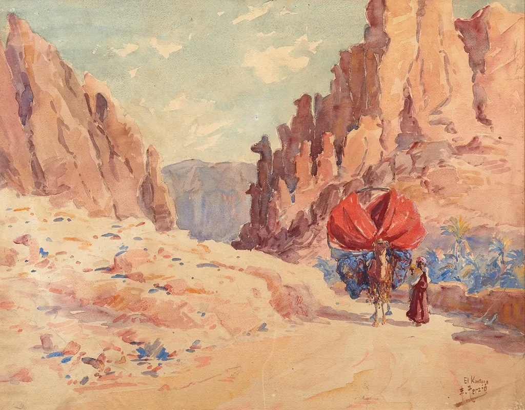 El Kantara Wall Art by Edouard Herzig - High-Resolution Digital Print
