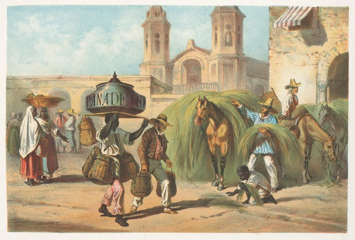 El Pandero Y El Malojero Wall Art by Pierre Toussaint Frédéric Mialhe - High-Resolution Digital Print