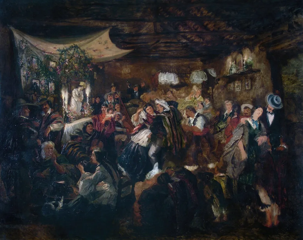El Velatorio Del Angelito Costumbre Popular Chilena Wall Art by Ernest Charton - High-Resolution Digital Print