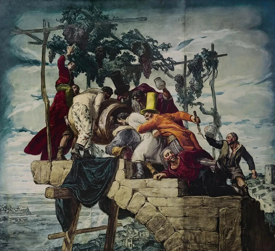 El Vendedor De Vino The Wine Seller Wall Art by José María Sert - High-Resolution Digital Print