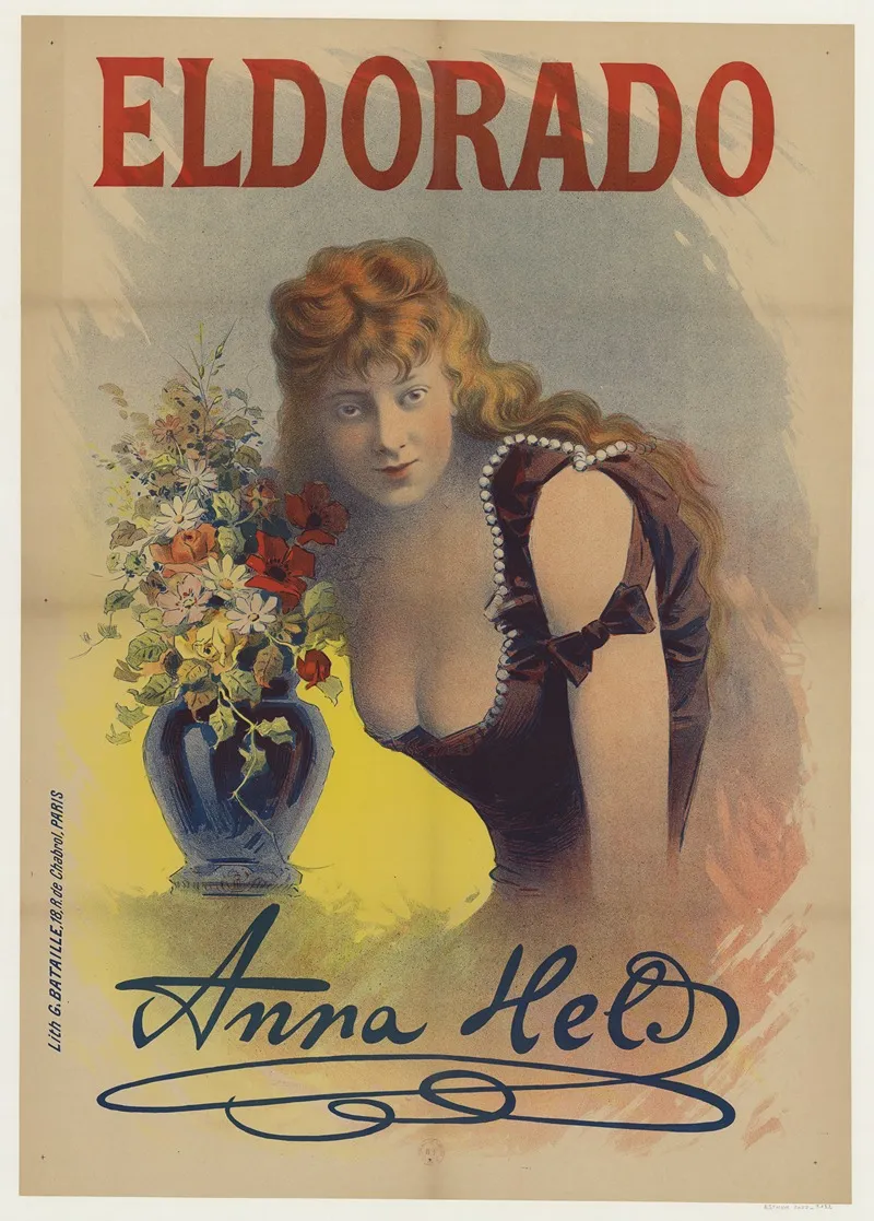Eldorado Anna Held Wall Art by Lith. G. Bataille - High-Resolution Digital Print