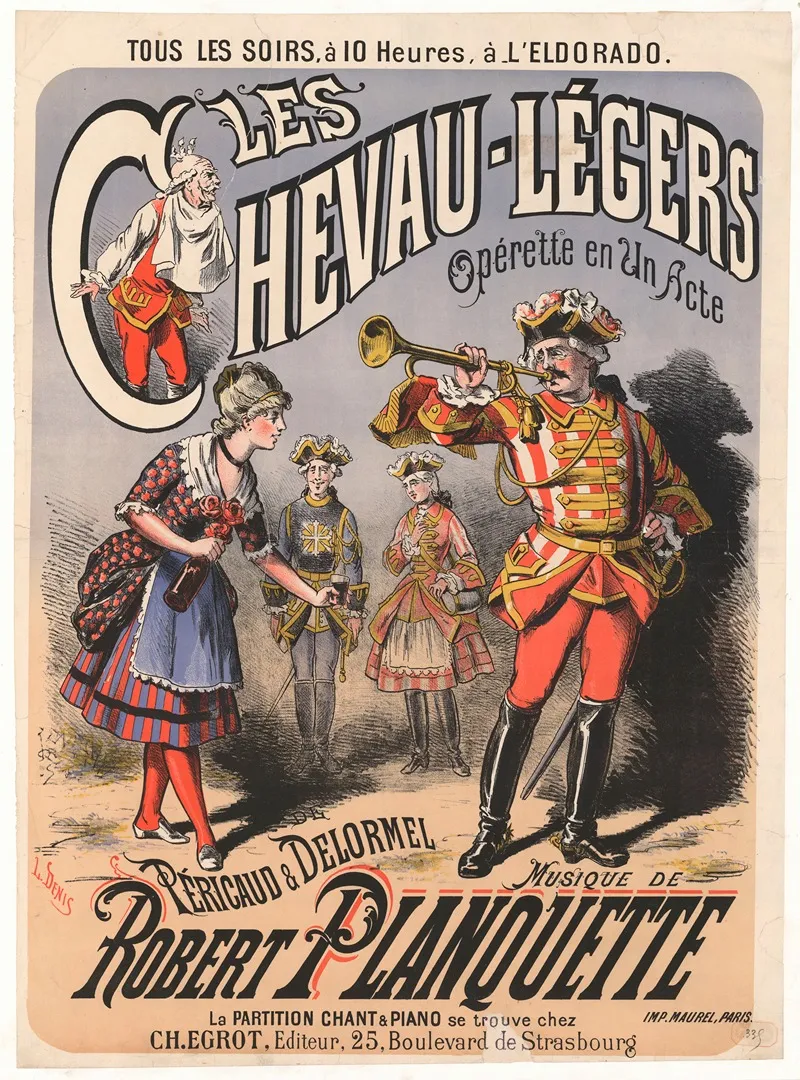 Eldorado Les Chevaux Legers Operette En Un Acte De Pericaud Et Delormel Wall Art by Louis Denis - High-Resolution Digital Print