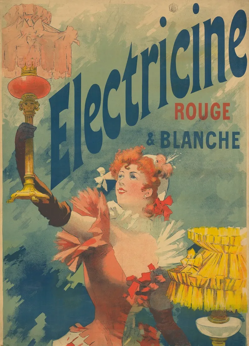 Electricine Rouge Et Blanche Wall Art by Lucien Lefèvre - High-Resolution Digital Print