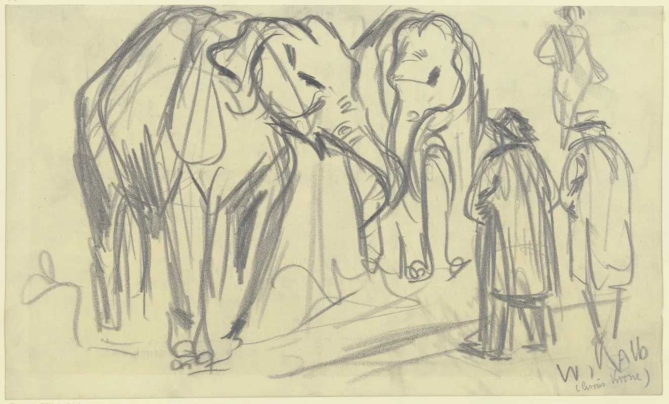Elefanten Circus Krone Wall Art by Wilhelm Kalb - High-Resolution Digital Print
