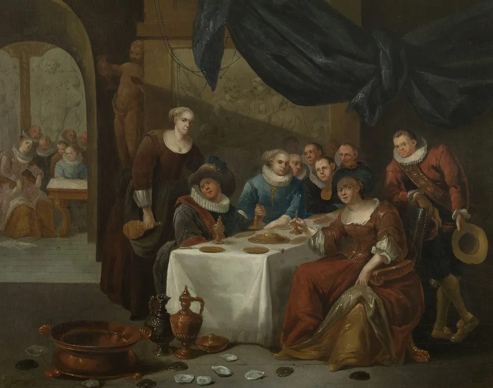 Elegant Company 2 Wall Art by François Xaver Henri Verbeeck - High-Resolution Digital Print