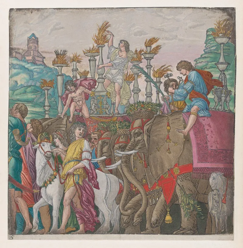 Elephants Wall Art by Andrea Mantegna - High-Resolution Digital Print