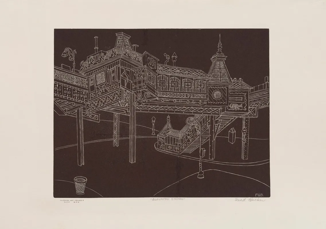Elevated Station Wall Art by Fred Becker - High-Resolution Digital Print
