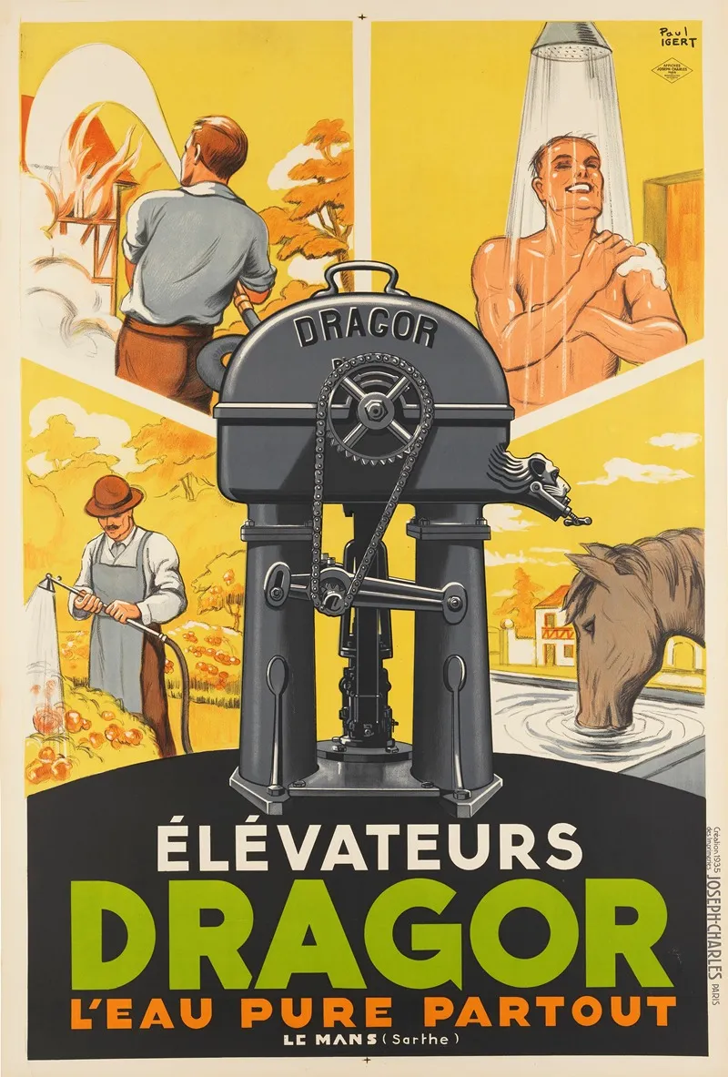Elevateurs Dragor Leau Pure Partout 2 Wall Art by Paul Igert - High-Resolution Digital Print