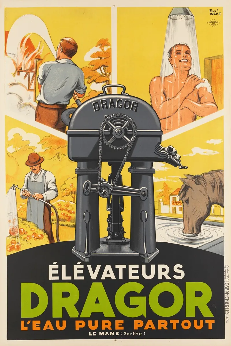 Elevateurs Dragor Leau Pure Partout Wall Art by P. Igert - High-Resolution Digital Print
