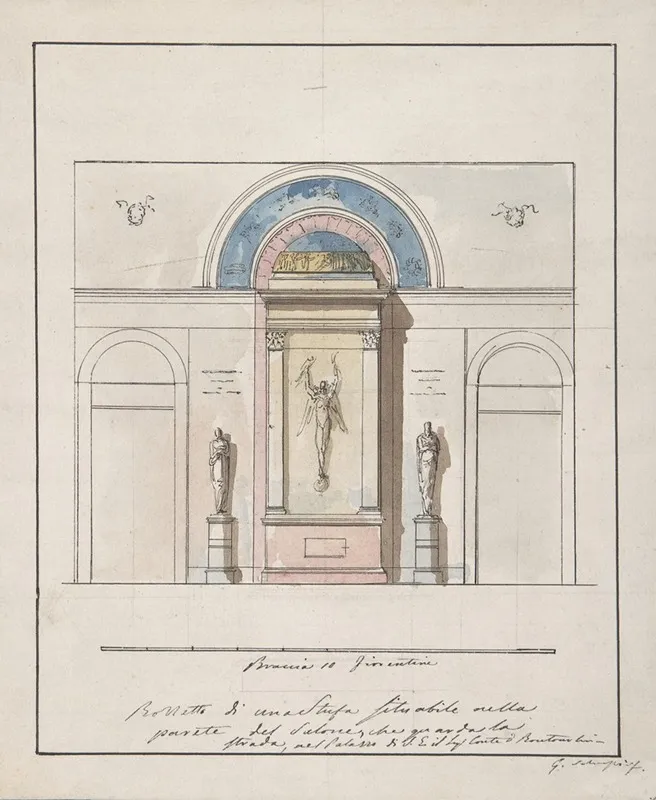 Elevation Della Nuova Galleria 2 Wall Art by Giovanni Battista Silvestri - High-Resolution Digital Print