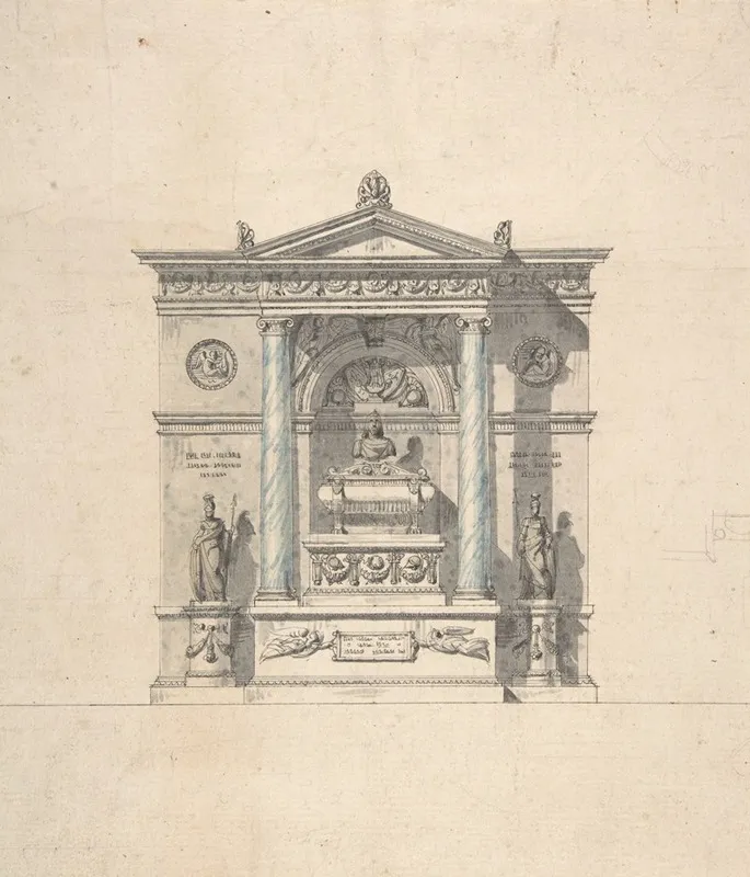Elevation For A Wall Tomb