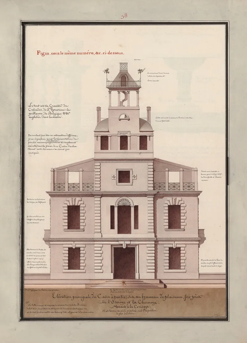 Elevation Principale Du Casin A Partie Sis Au Hameau De Plaisance Fort Pres De Loseraye Et De La Charmoye Renant A La Cerisaye