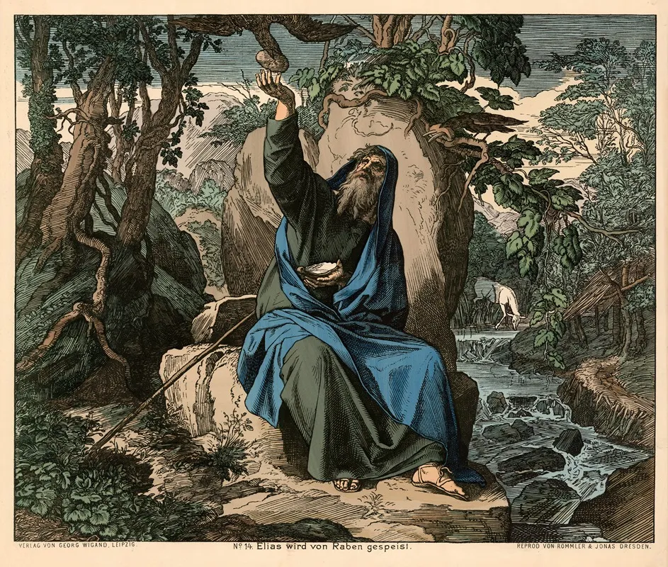 Elias Wird Von Raben Gespeist Elijah Is Fed By Ravens