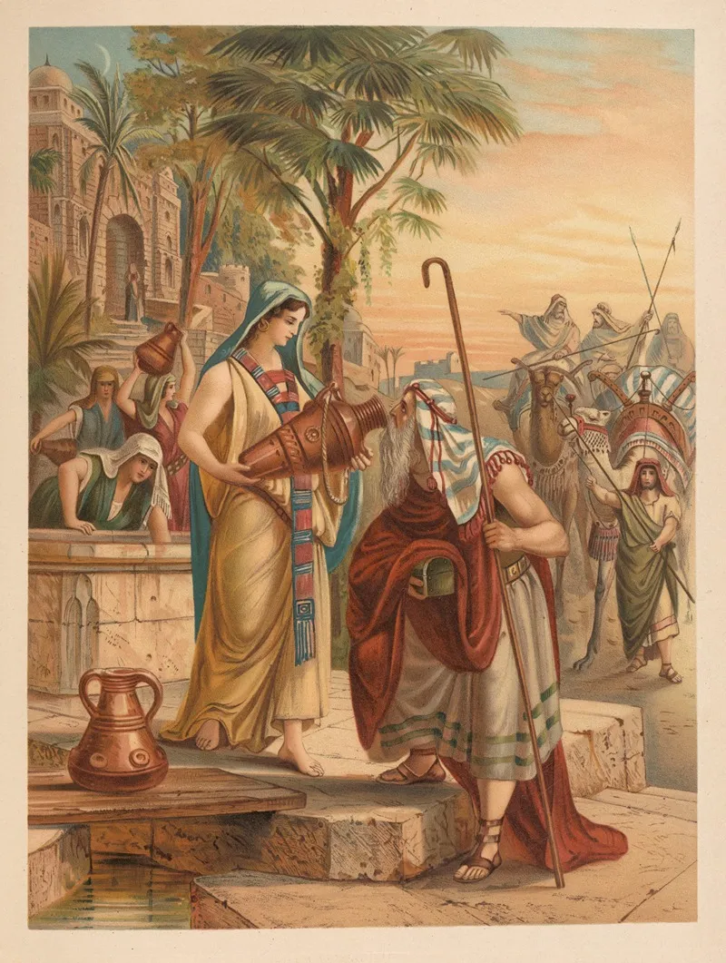 Eliezer Seeks Rebekah Wall Art by Jan Ladislaw Sýkora - High-Resolution Digital Print