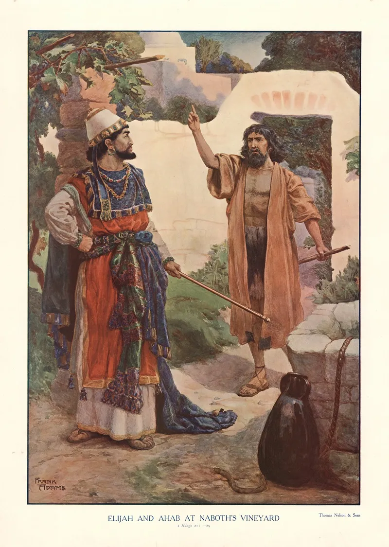 Elijah And Ahab At The Naboths Vineyard Wall Art by Frank Adams - High-Resolution Digital Print