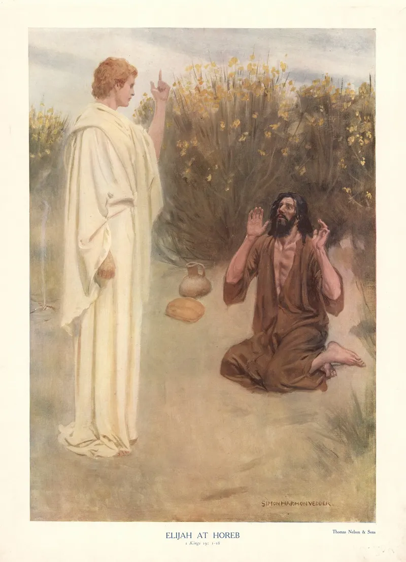 Elijah At Horeb Wall Art by Simon Harmon Vedder - High-Resolution Digital Print