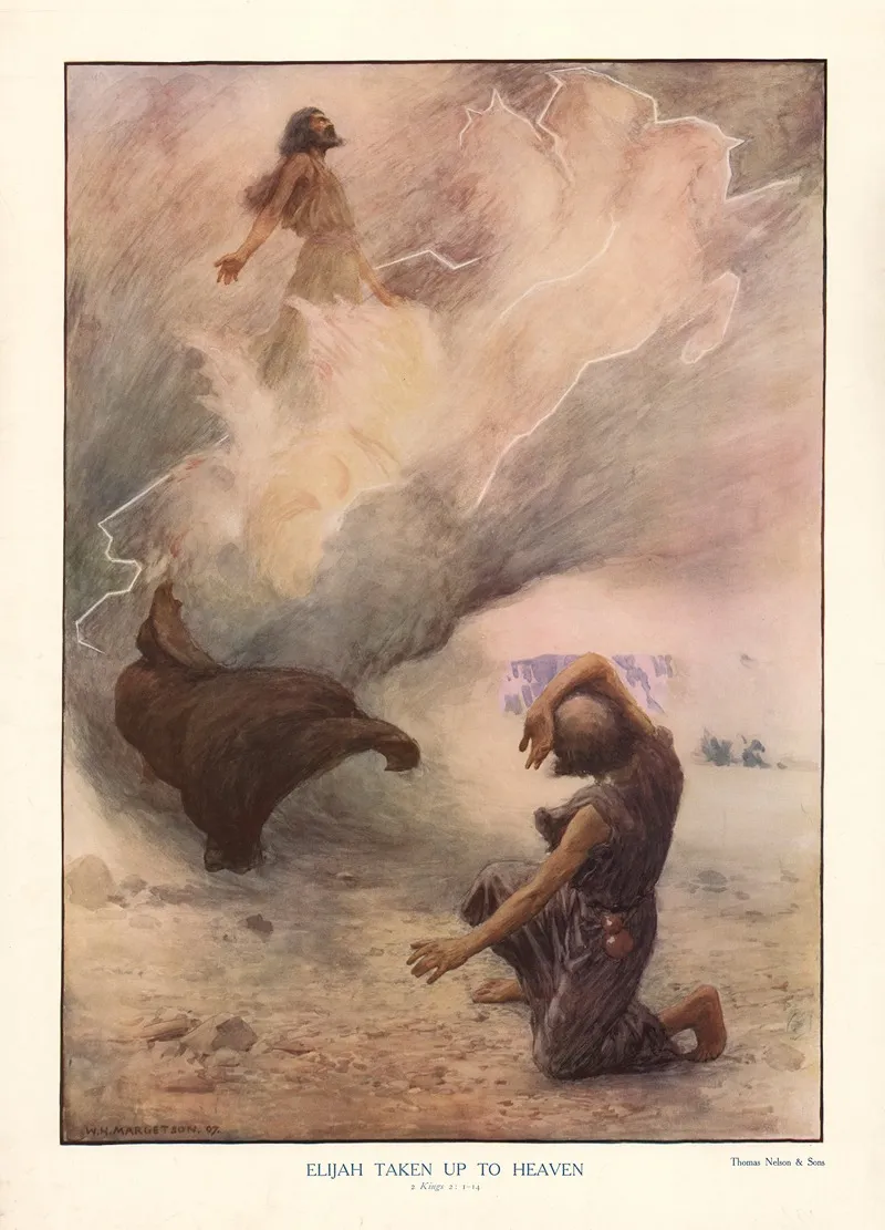 Elijah Taken Up To Heaven Wall Art by William Henry Margetson - High-Resolution Digital Print