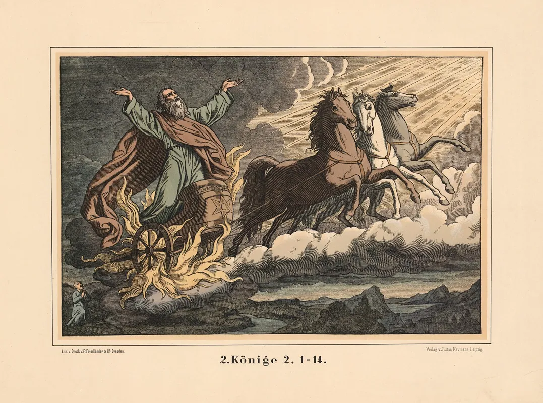 Elijahs Ascension Wall Art by Karl Gottlob Schönherr - High-Resolution Digital Print