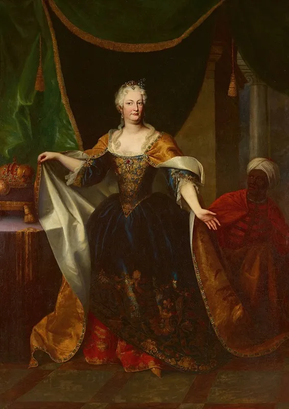 Elisabeth Christine Von Braunschweig Wolfenbuttel Wall Art by Johann Gottfried Auerbach - High-Resolution Digital Print