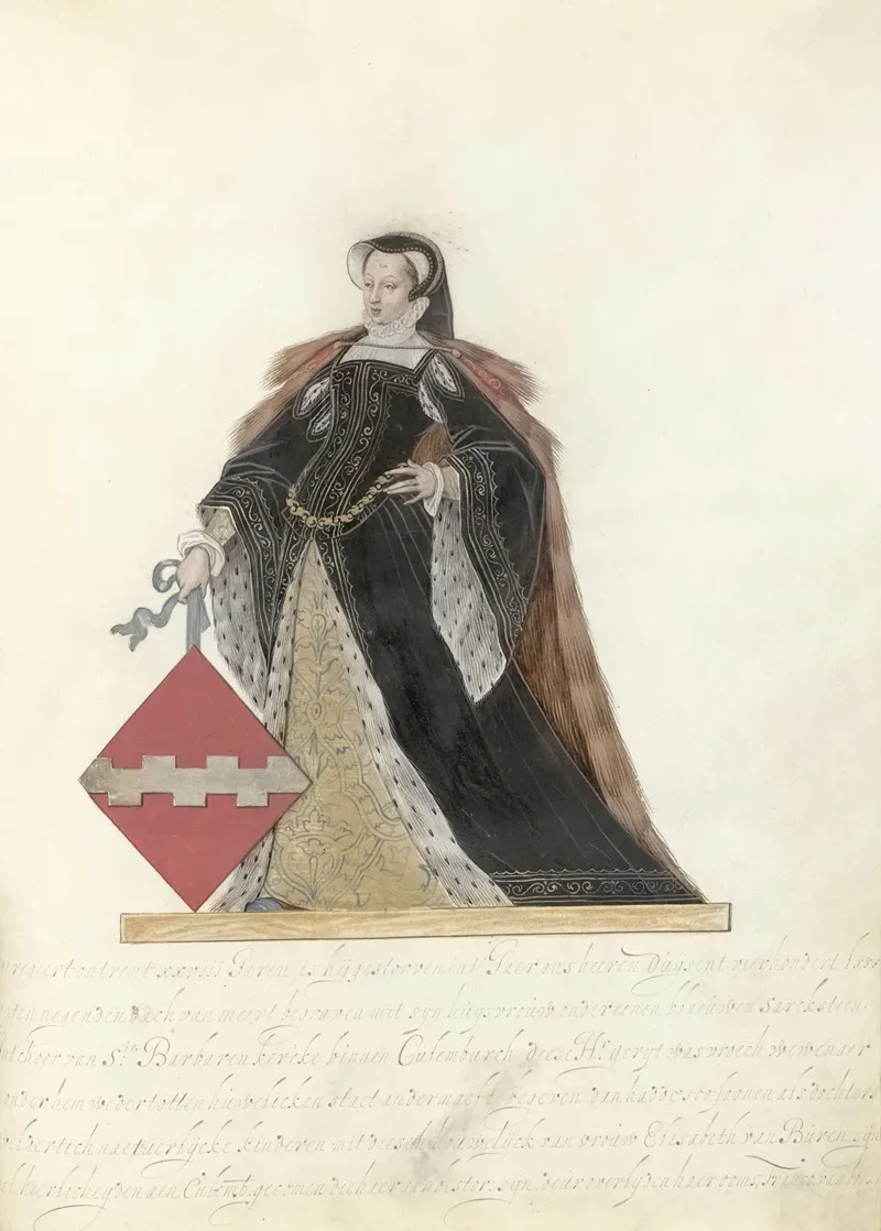 Elisabeth Van Buren Vrouwe Van Culemborg Wall Art by Nicolaes de Kemp - High-Resolution Digital Print