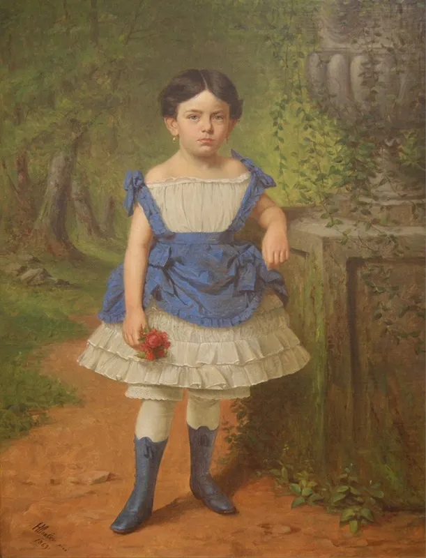 Elizabeth Moerlein Portrait Wall Art by Henry Mosler - High-Resolution Digital Print