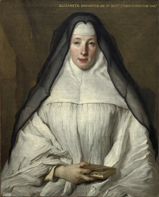 Elizabeth Throckmortoncanoness Of The Order Of The Dames Augustines Anglaises Wall Art by Nicolas de Largillière - High-Resolution Digital Print