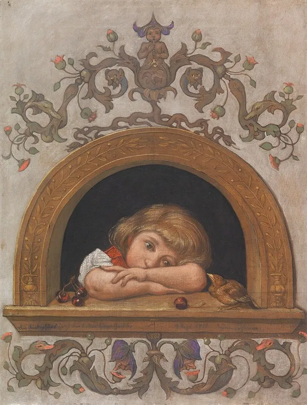 Ella Am Halbrunden Fenster Wall Art by Hans Thoma - High-Resolution Digital Print